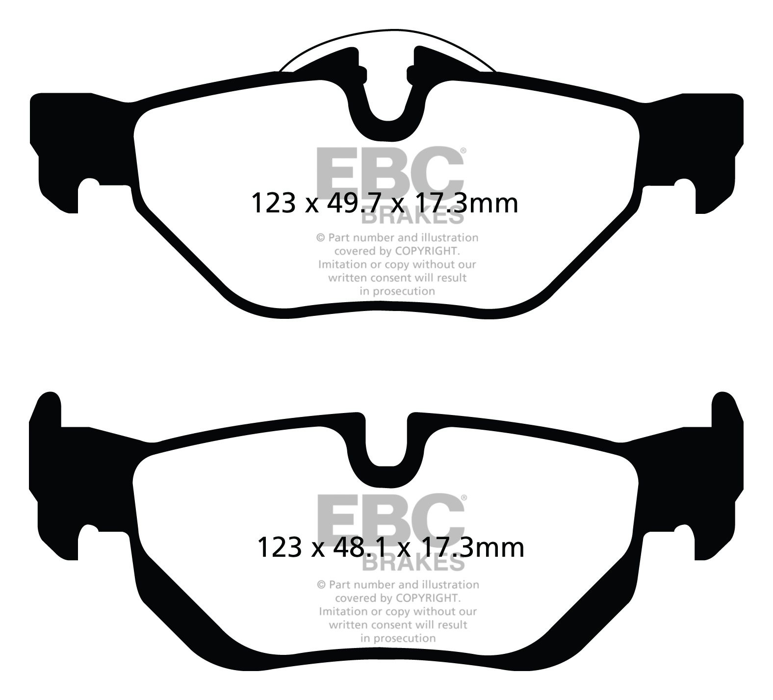 EBC Brakes BMW 318 2.0 TD (E90) 2010-.. Remblokken achterzijde
