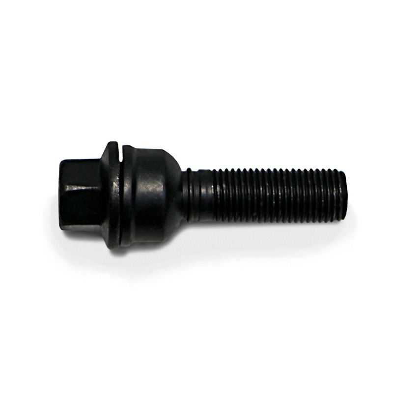 H&R Wielbout bolkonisch met beweegbare ring R14 M14x1.50 - Lengte 32mm - Zwart (bv.  Audi Q3, Q5)