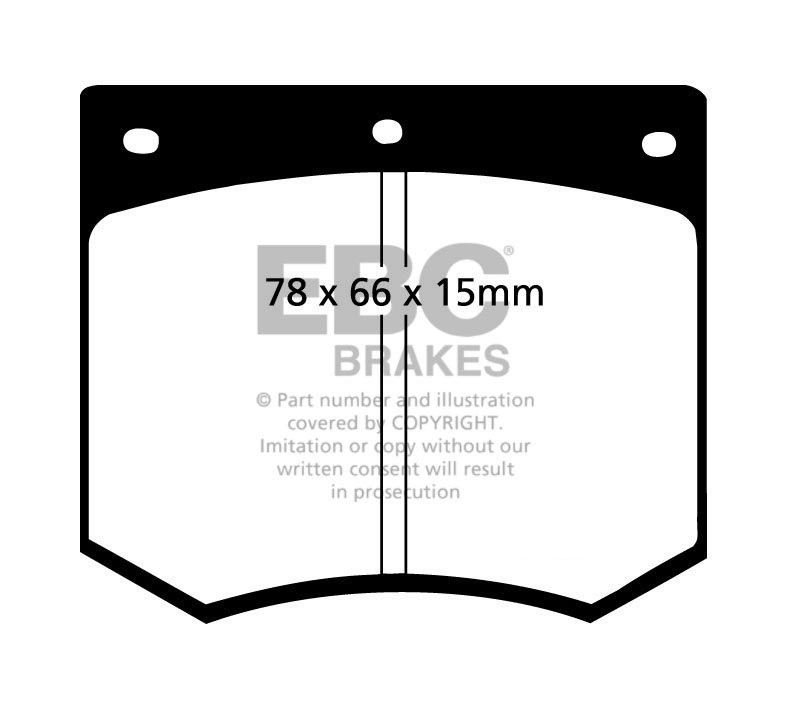 EBC Brakes AC 3000 3.0 75-86 Remblokken voorzijde redstuff