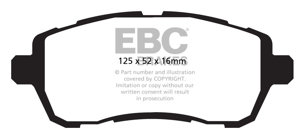 EBC Brakes FORD Fiesta 1.6 TD 2008-.. Remblokken voorzijde