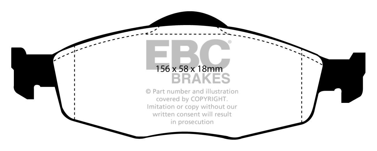 EBC Brakes FORD Mondeo (Station) 1.6 93-2000 Remblokken voorzijd