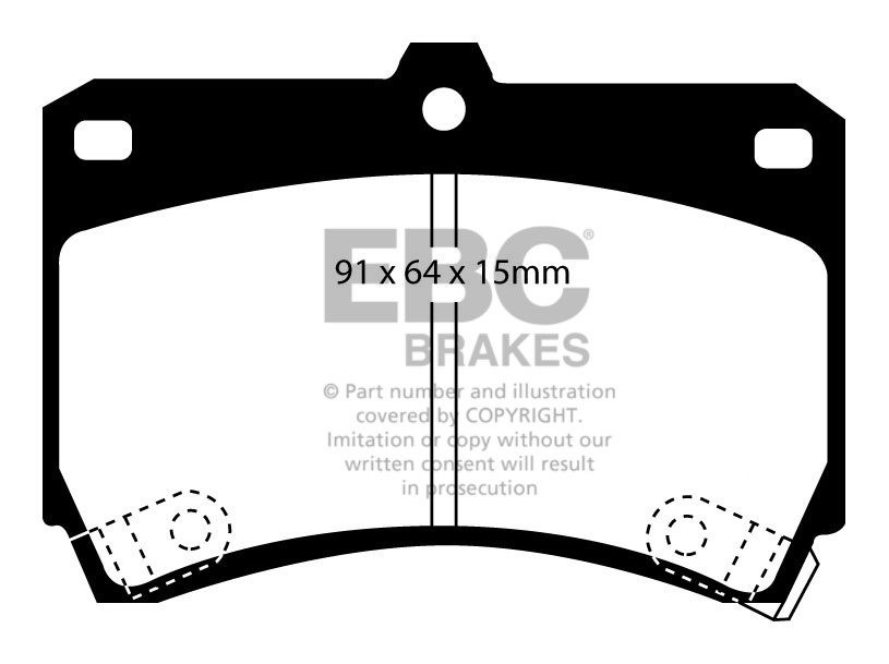 EBC Brakes Mazda 121 1.3 (DB) 91-96 Remblokken voorzijde greenst