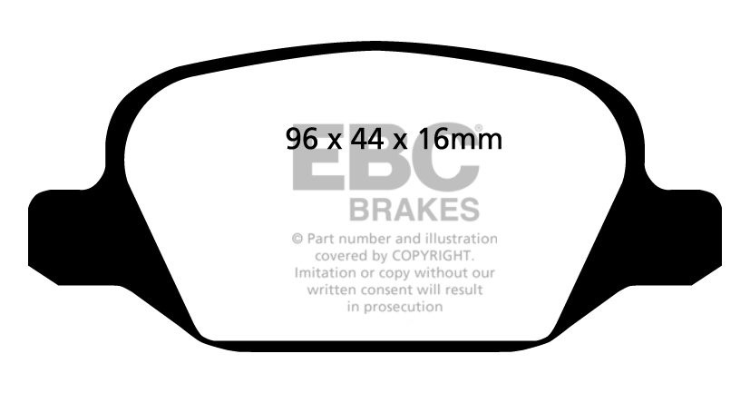 EBC Brakes LANCIA Lybra 2.0 99-2006 Remblokken achterzijde