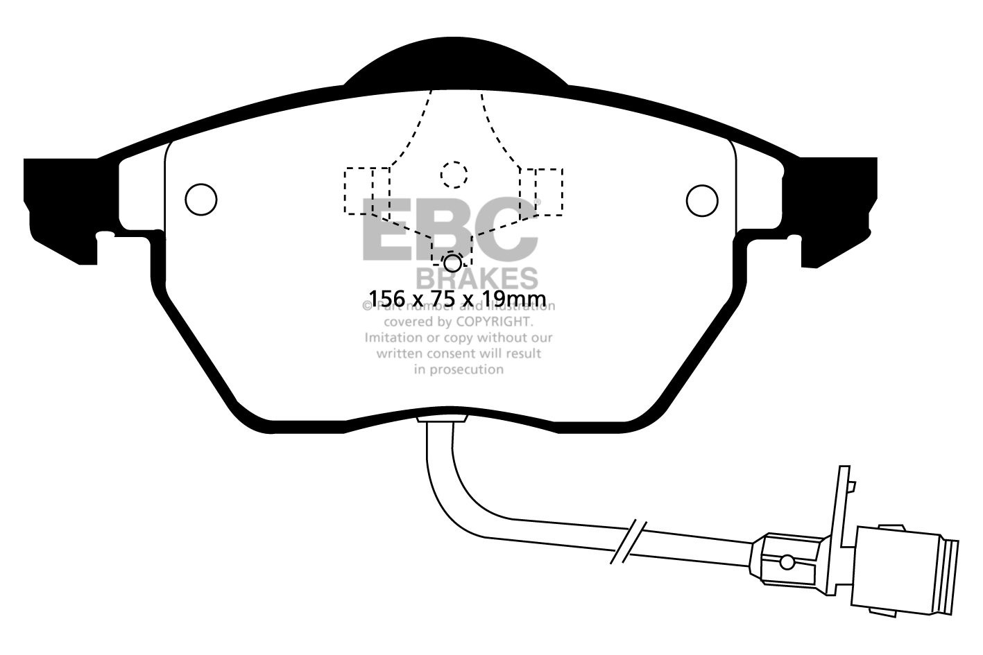 EBC Brakes AUDI A4 B5 2.6 97-99 Remblokken voorzijde greenstuff