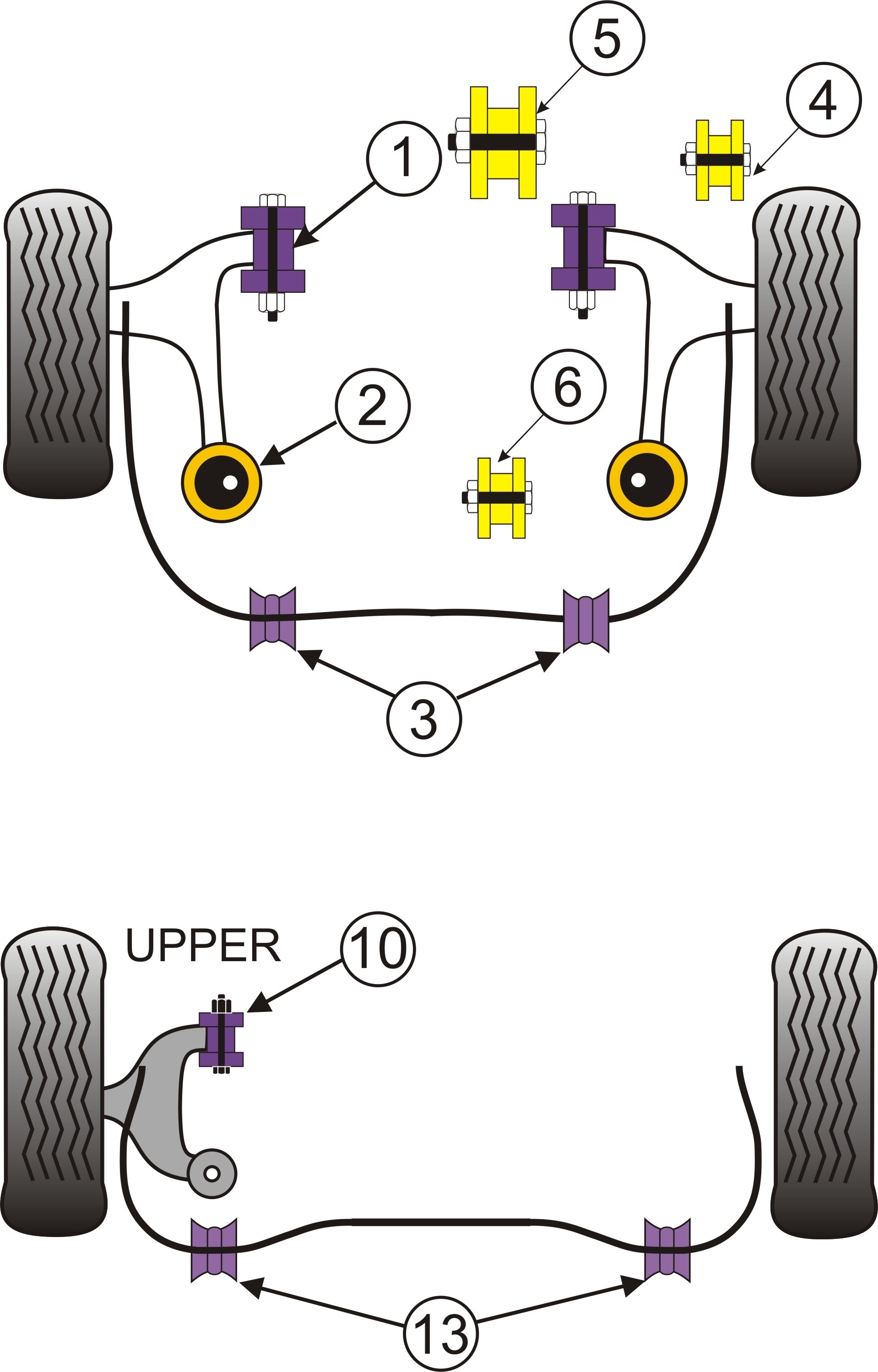 Mitsubishi Lancer Evolution 8-9  Front Wishbone Front Bush - Pow