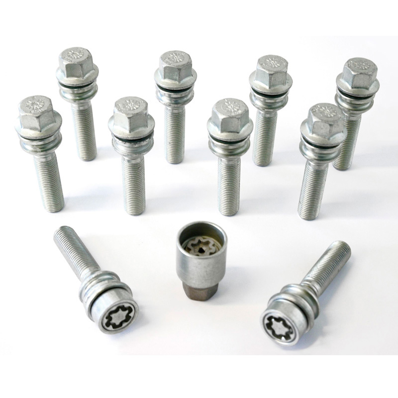 H&R Wielboutenset bolkonisch met bewegende ring R14 M15x1.25 - Lengte 44mm - 10 stuks - incl. wielsloten