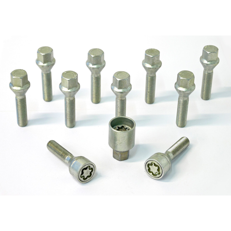 H&R Wielboutenset konisch M12x1.50 - Lengte 28mm - 10 stuks - incl. wielsloten