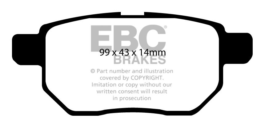 EBC Brakes TOYOTA Urban Cruiser 1.4 TD 2009-.. Remblokken achter