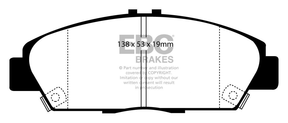 EBC Brakes HONDA Prelude 2.0 (BB) 92-97 Remblokken voorzijde gre