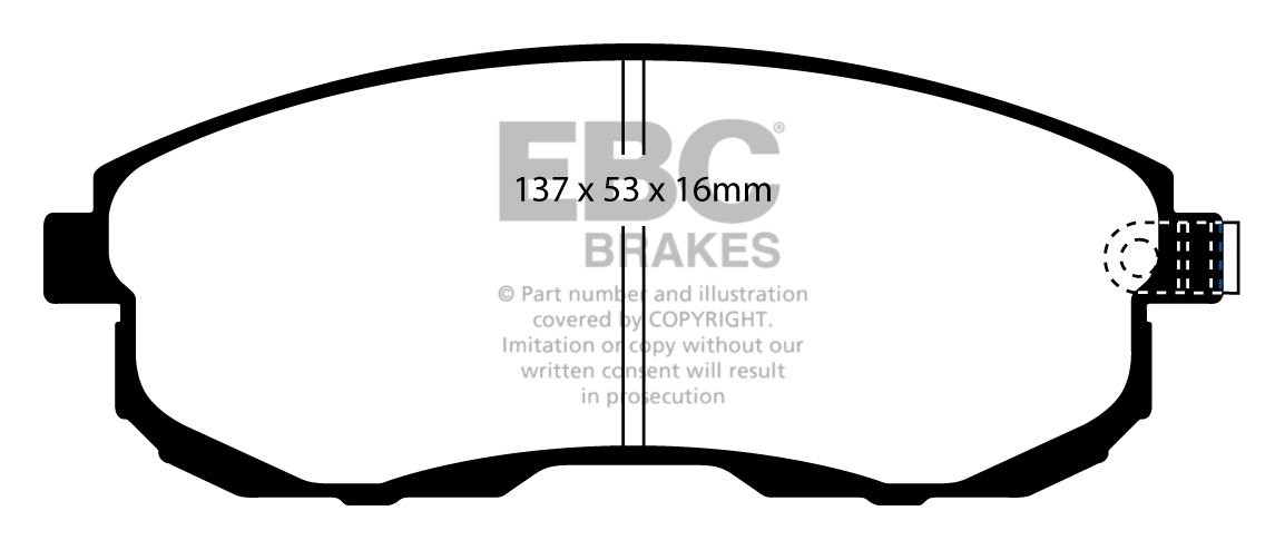 EBC Brakes NISSAN Tiida 1.8 2007-.. Remblokken voorzijde greenst