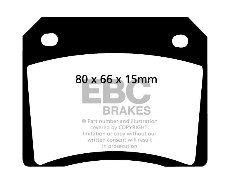 EBC Brakes ISO Rivolta 5.4 68-70 Remblokken achterzijde redstuff
