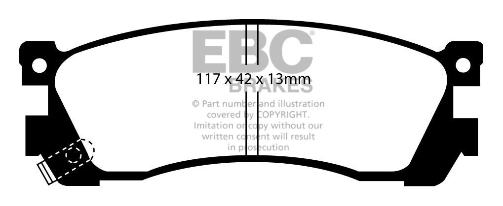 EBC Brakes Mazda Xedos 9 2.3 Supercharged 98-2002 Remblokken ach