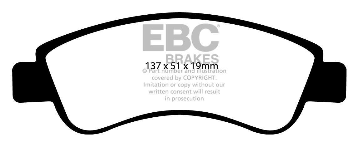 EBC Brakes CITROEN C3 Picasso 1.4 2009-.. Remblokken voorzijde g