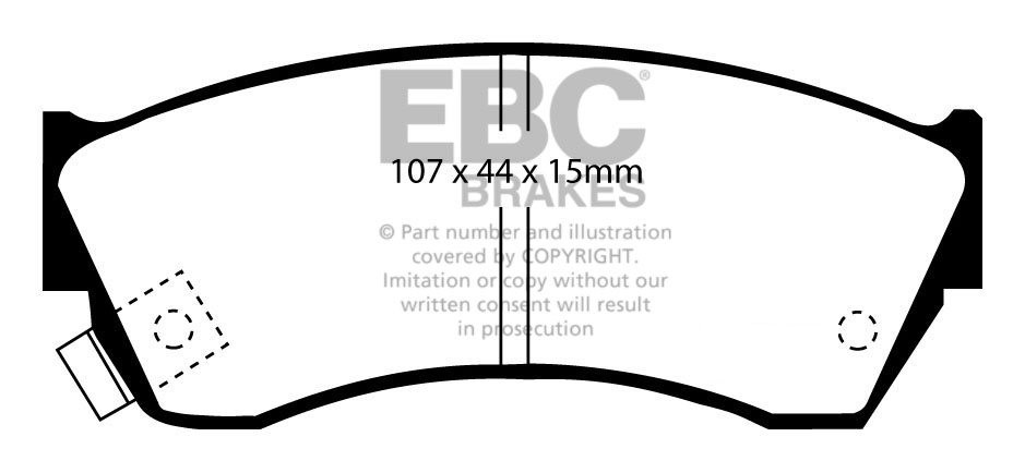EBC Brakes SUZUKI Swift 1.3 (AB35S) 92-97 Remblokken voorzijde g
