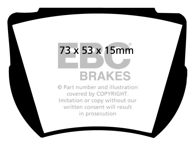 EBC Brakes SEAT Alhambra 1.9 TD (288mm Discs) 2000-2010 Remblokk