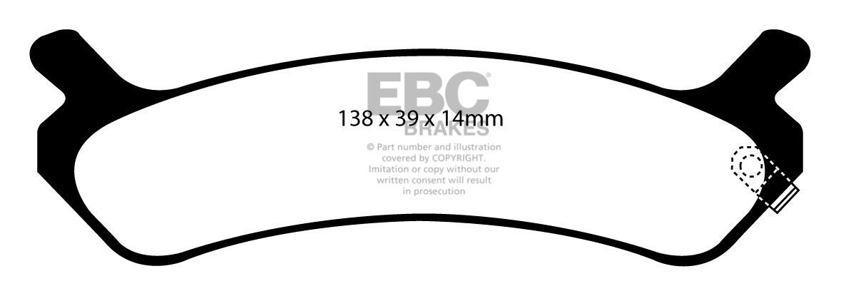EBC Brakes ISO Grifo 7.4 69-74 Remblokken achterzijde redstuff