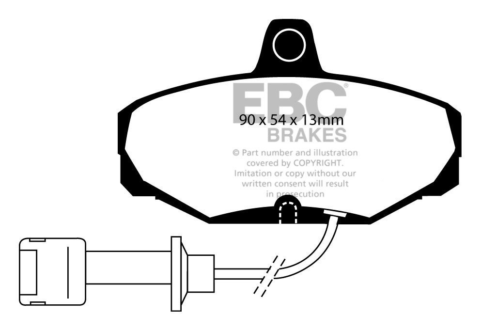 EBC Brakes FORD Granada 2.9 92-94 Remblokken achterzijde
