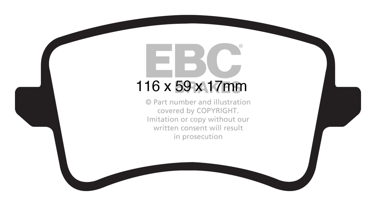 EBC Brakes AUDI Q5  2.0 TD 2008-.. Remblokken achterzijde yellow