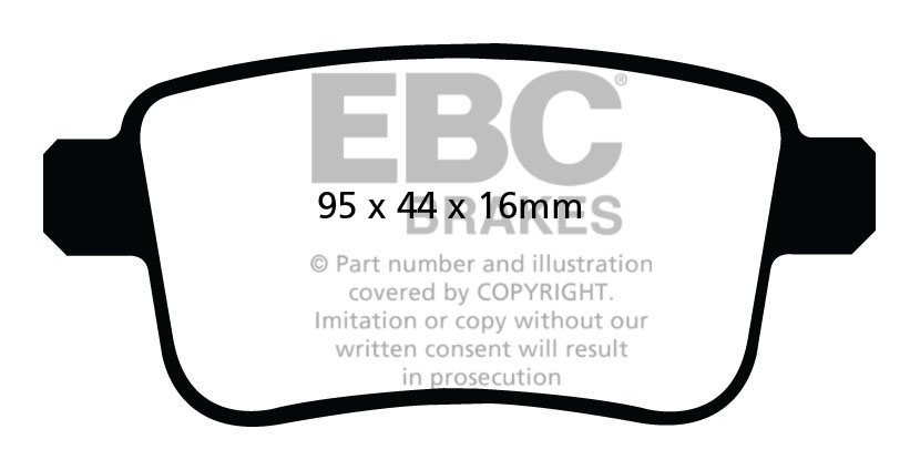 EBC Brakes RENAULT Kangoo 1.5 D (103) 2008-.. Remblokken achterz