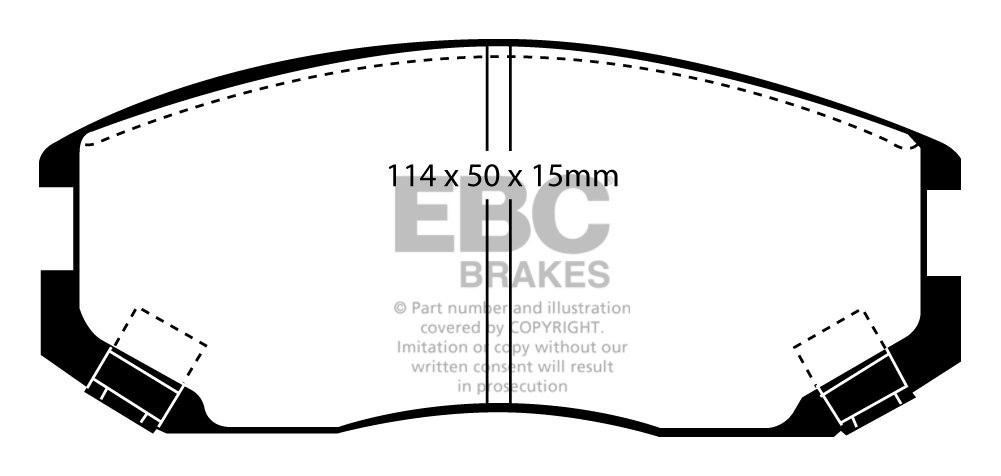 EBC Brakes MITSUBISHI Lancer 1.5 12v (C62A) 90-93 Remblokken voo