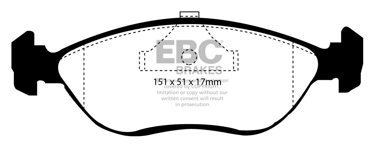 EBC Brakes VOLVO 480 1.7 Turbo 90-95 Remblokken voorzijde