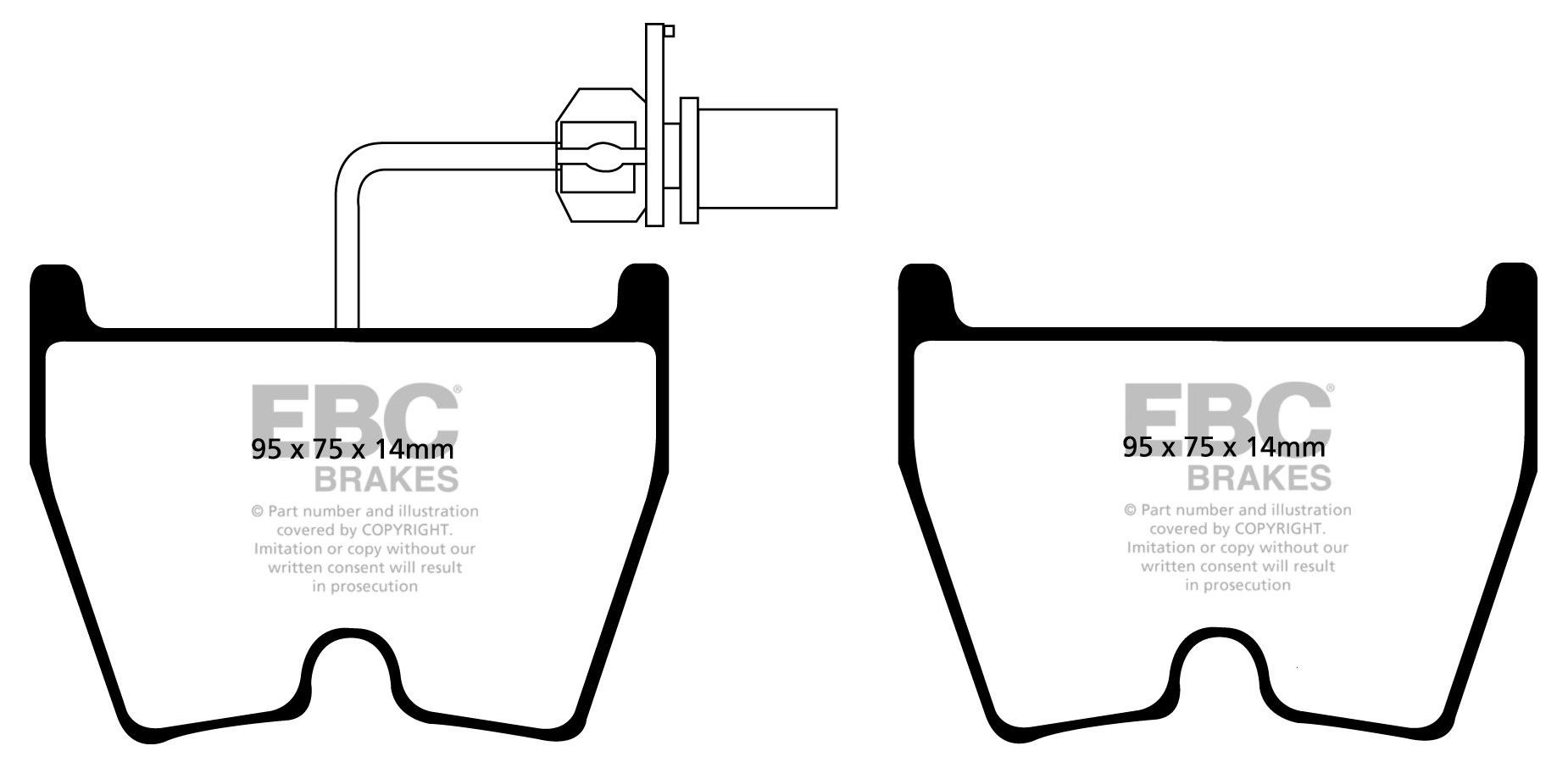EBC Brakes AUDI RS4 B7 4.2 2005-.. Remblokken voorzijde yellowst
