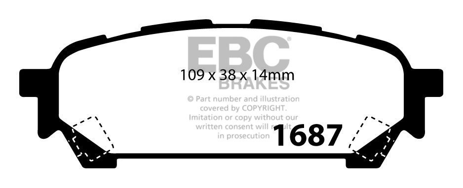 EBC Brakes SUBARU Forester 2.5 Turbo 2004-2008 Remblokken achter