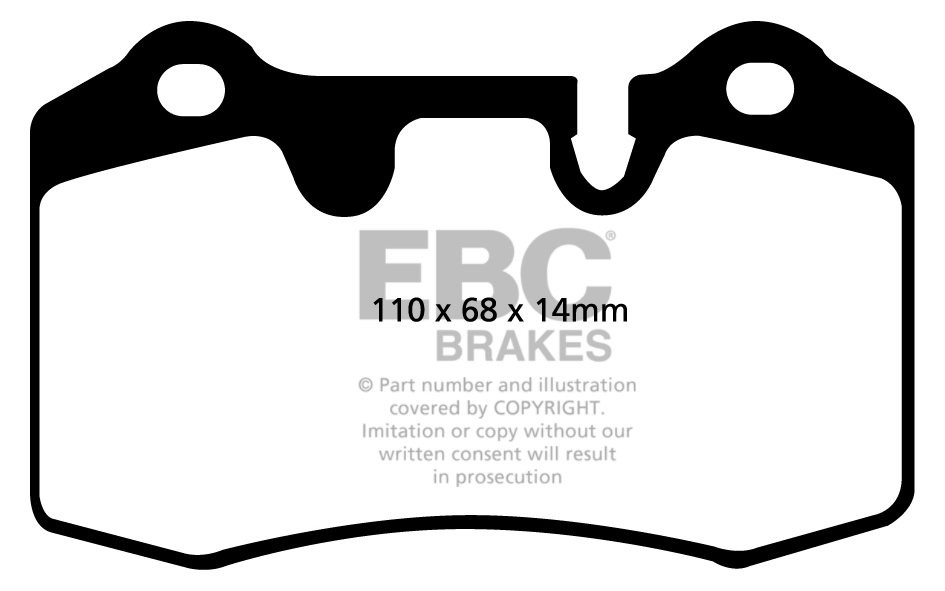 EBC Brakes FERRARI 599 6.0 2006-2008 Remblokken achterzijde yell