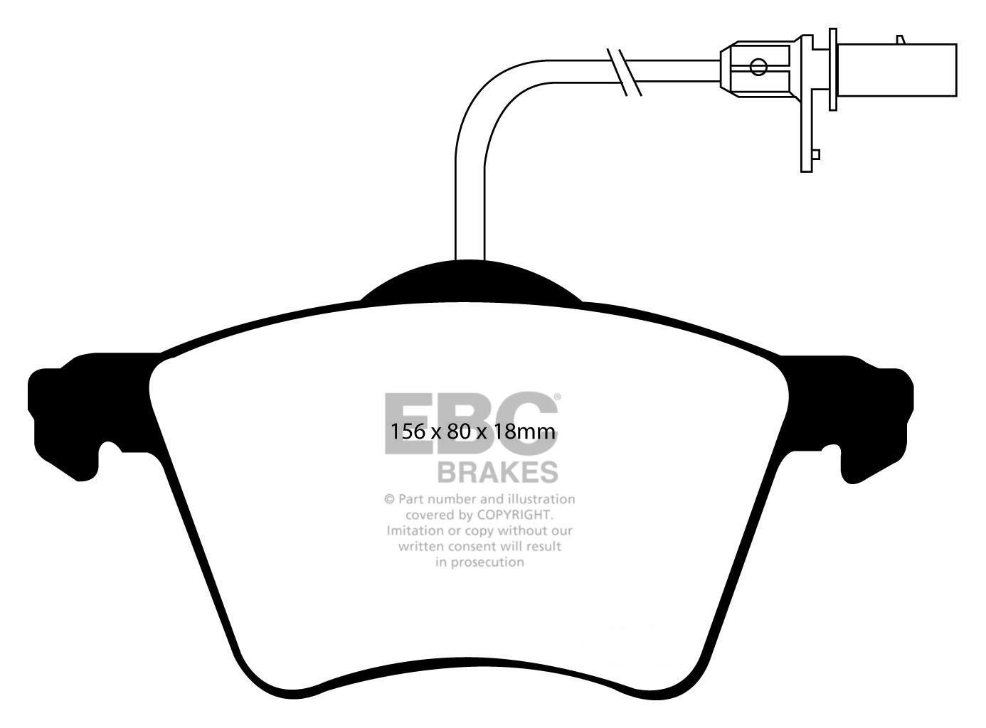 EBC Brakes SEAT Alhambra 2.0 TD 2005-2010 Remblokken voorzijde g