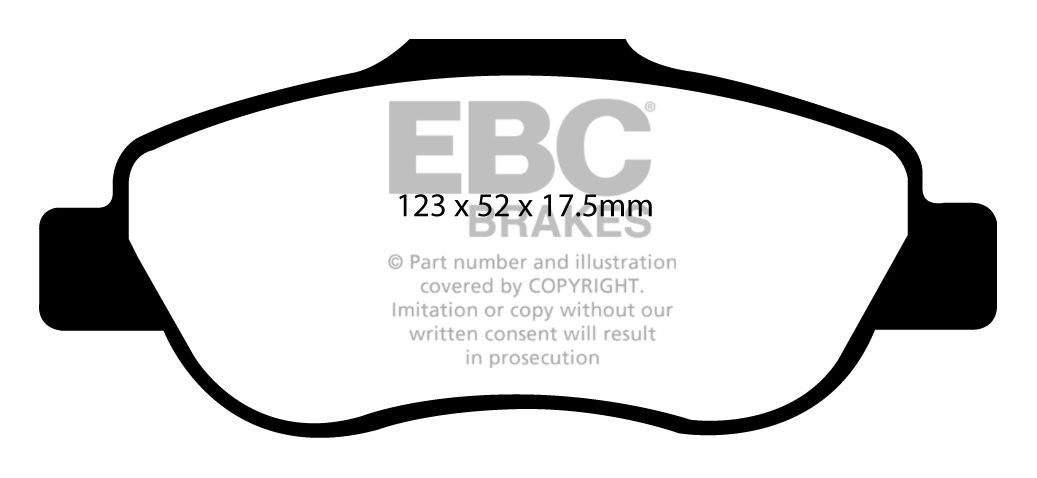 EBC Brakes FIAT Panda 1.3 D (ABS) 2004-.. Remblokken voorzijde