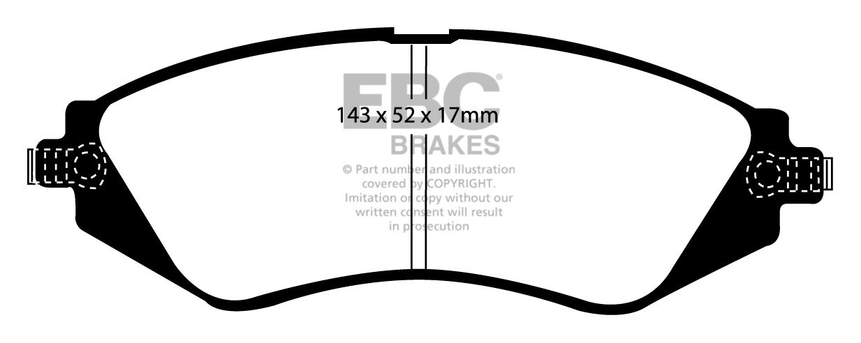 EBC Brakes DAEWOO Lacetti 1.4 2003-2005 Remblokken voorzijde