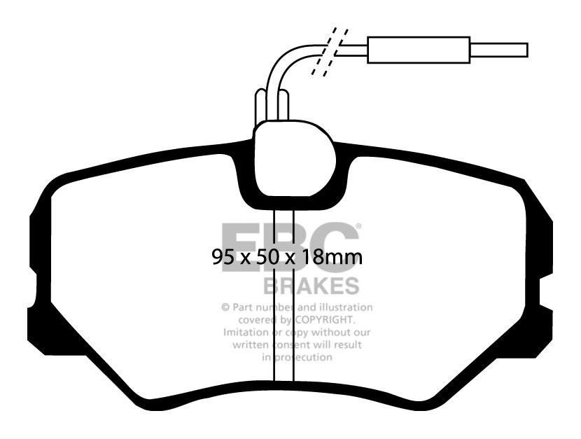EBC Brakes PEUGEOT 405 1.9 Station 94-96 Remblokken voorzijde gr