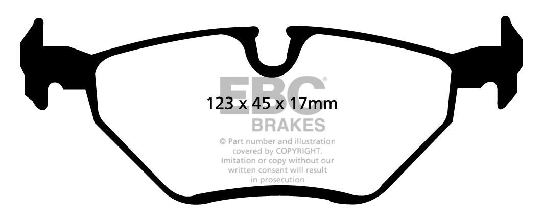 EBC Brakes BMW 323 2.5 (E46) 98-2000 Remblokken achterzijde