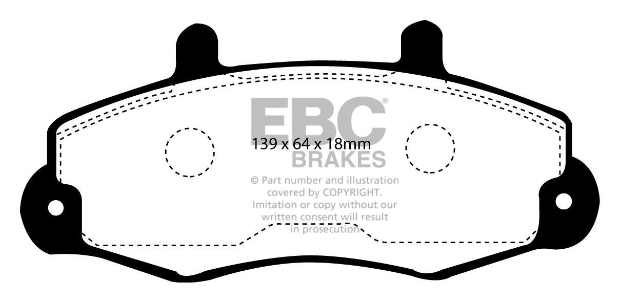 EBC Brakes FORD BEDRIJFSWAGEN Tourneo 2.5 94-2000 Remblokken voo