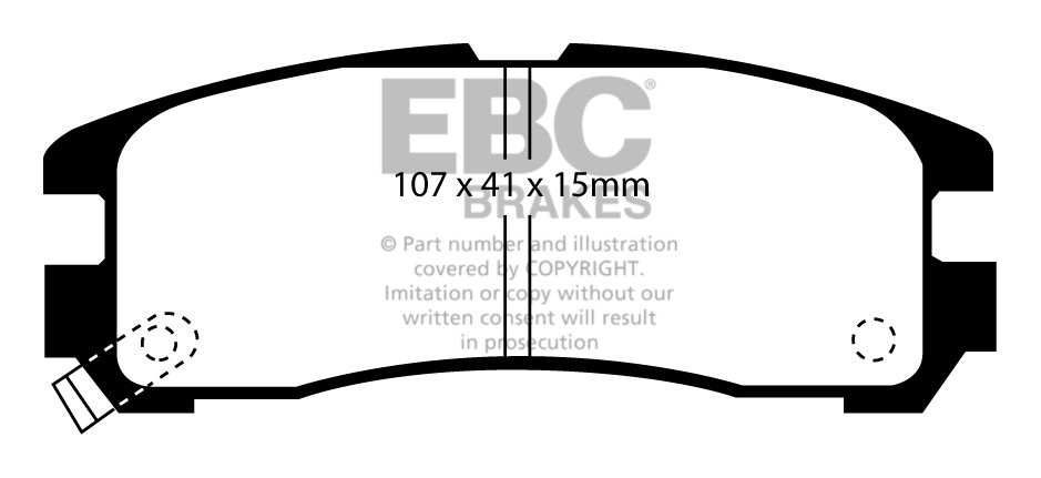 EBC Brakes MITSUBISHI Eclipse 2.4 98-99 Remblokken achterzijde