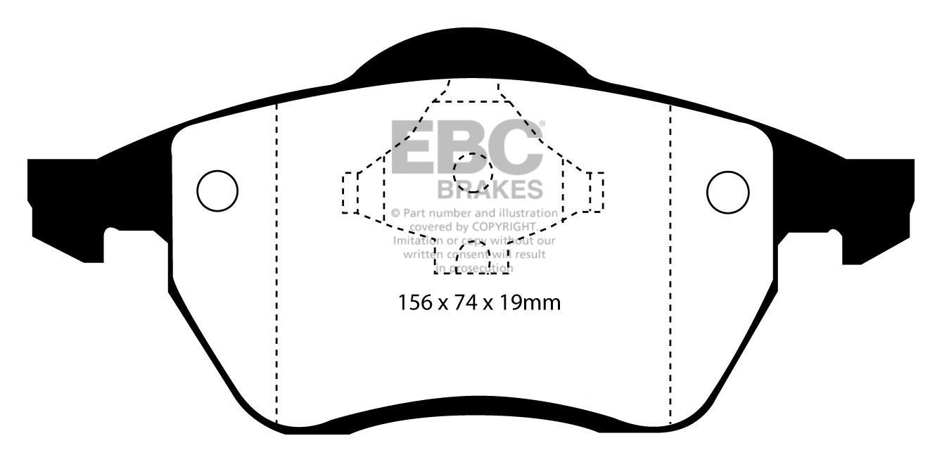 EBC Brakes FORD Galaxy 2.0 94-97 Remblokken voorzijde greenstuff