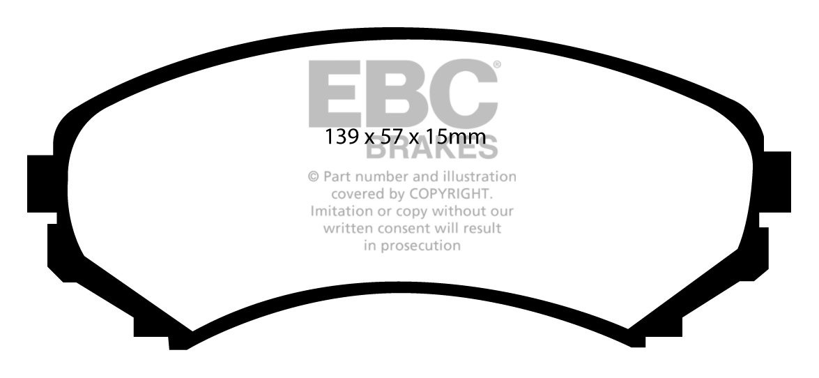 EBC Brakes MITSUBISHI Pajero 3.2 TD (V68) 99-2006 Remblokken voo