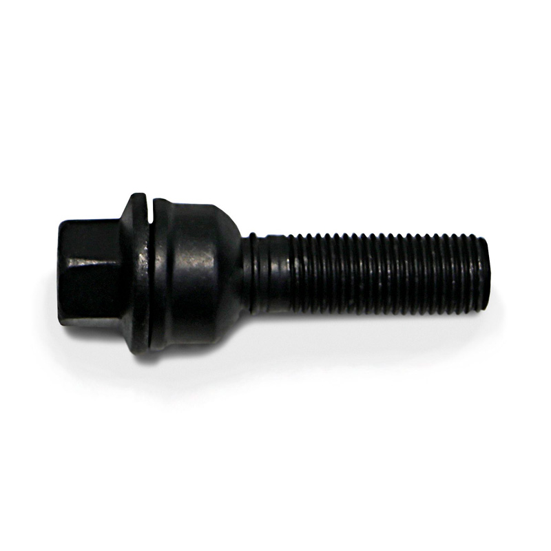 H&R Wielbout bolkonisch met beweegbare ring R14 M14x1.50 - Lengte 45mm - Zwart (bv.  Audi Q3, Q5)