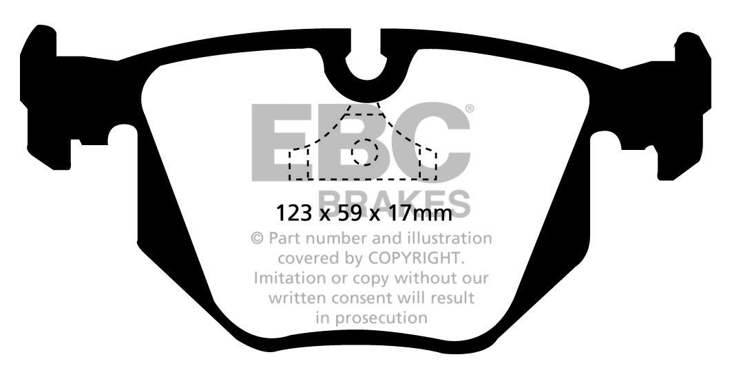 EBC Brakes BMW 850 5.6 (E31) 93-97 Remblokken achterzijde yellow
