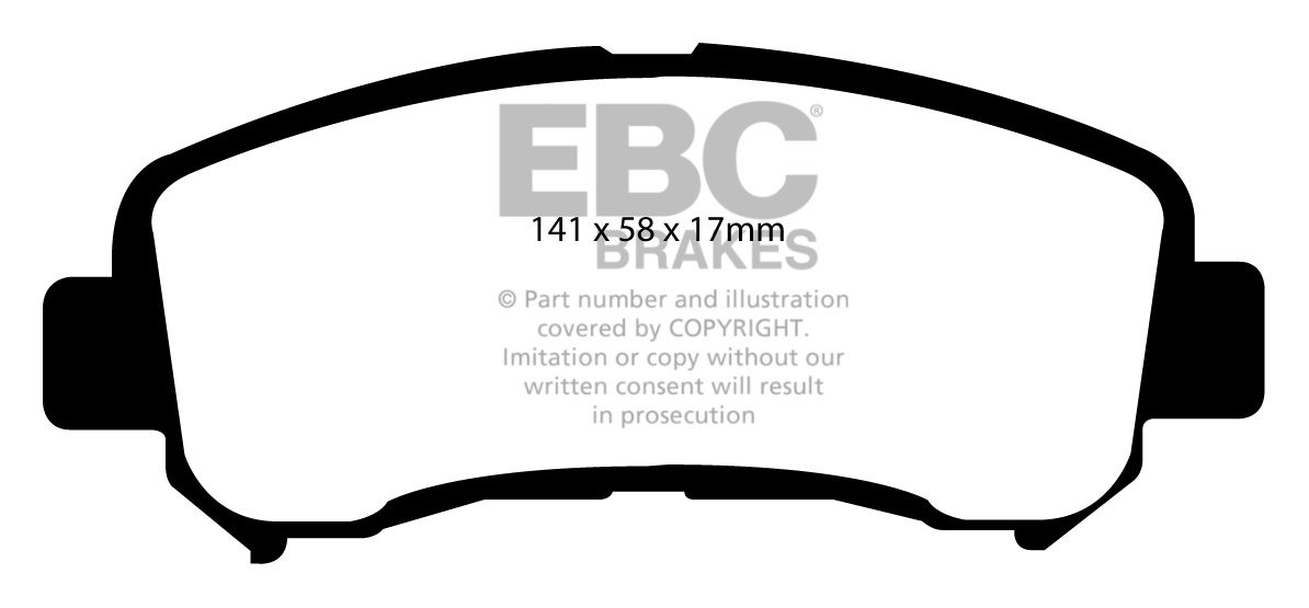EBC Brakes NISSAN X-Trail 2.5 2007-.. Remblokken voorzijde
