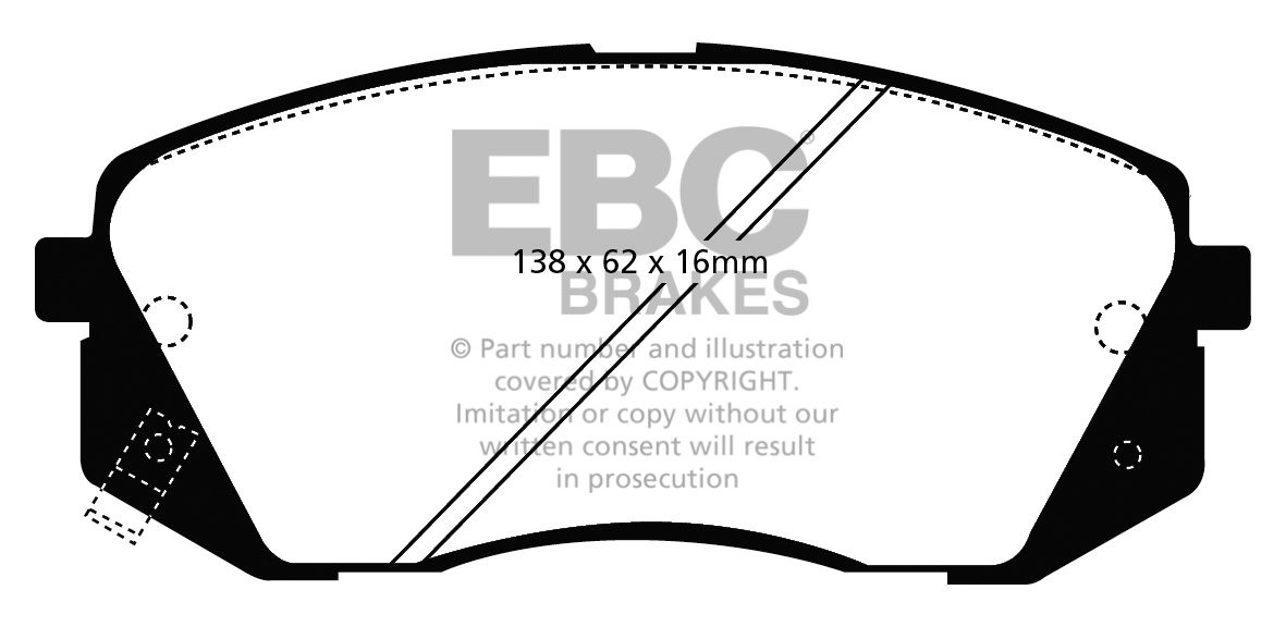 EBC Brakes HYUNDAI iX35 2.0 TD 2009-.. Remblokken voorzijde