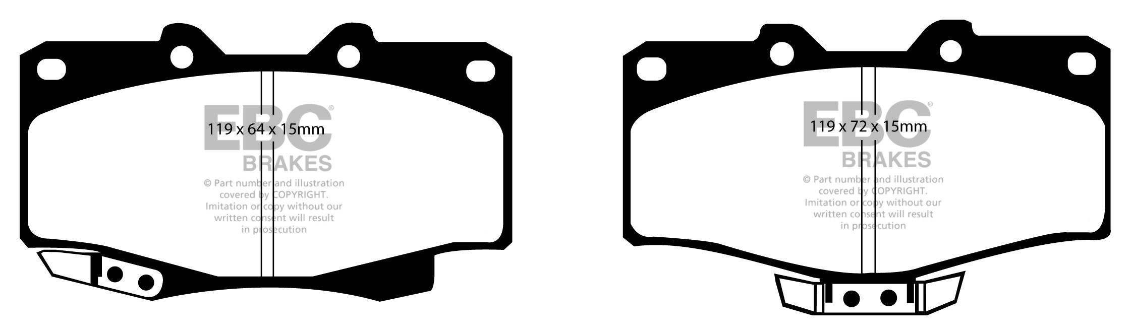 EBC Brakes TOYOTA 4 Runner 3.0 TD 93-97 Remblokken voorzijde