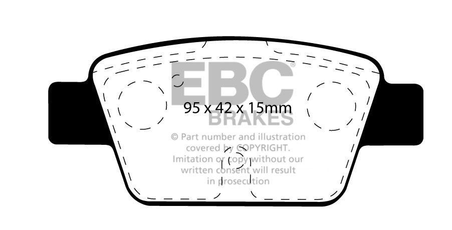 EBC Brakes CADILLAC STS 3.6 Performance Package 2009-.. Remblokk