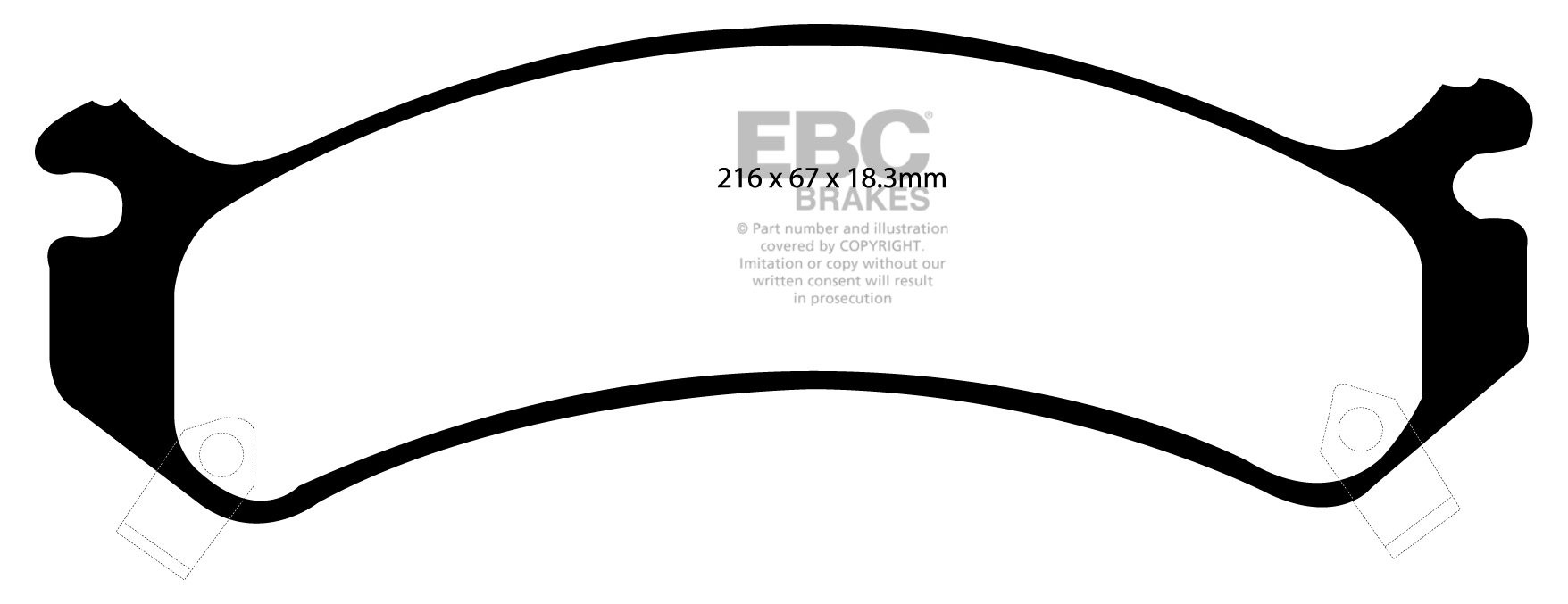 EBC Brakes SEAT 124 1.8 75-80 Remblokken achterzijde