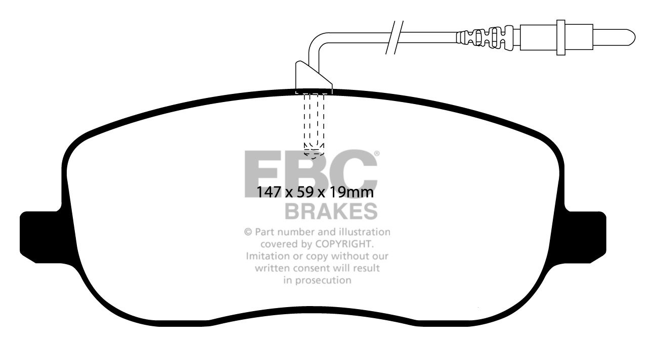 EBC Brakes PEUGEOT BEDRIJFSWAGEN Expert 1.9 D 2002-2006 Remblokk