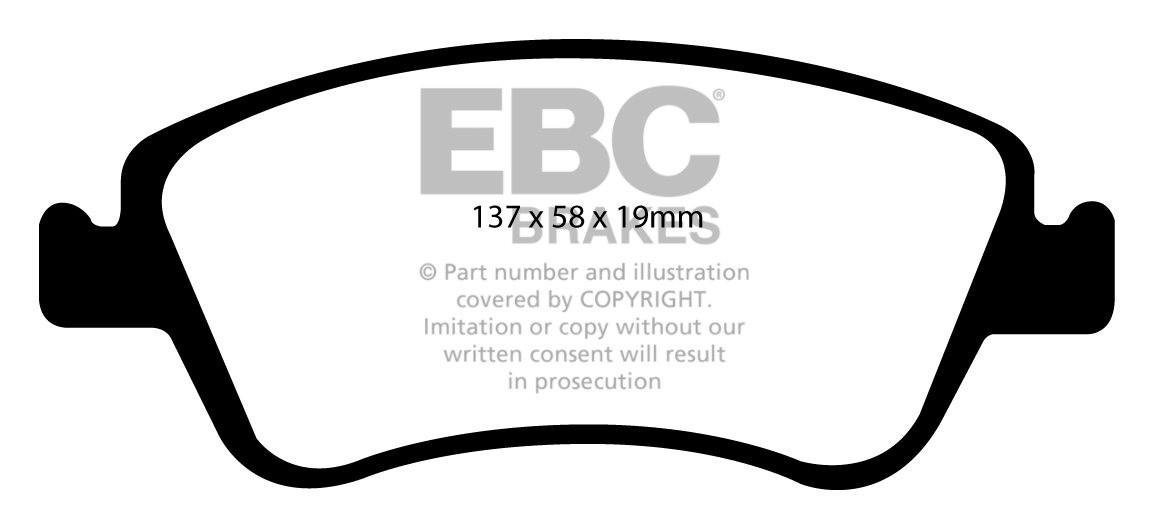 EBC Brakes TOYOTA Auris 1.4 TD 2006-.. Remblokken voorzijde gree