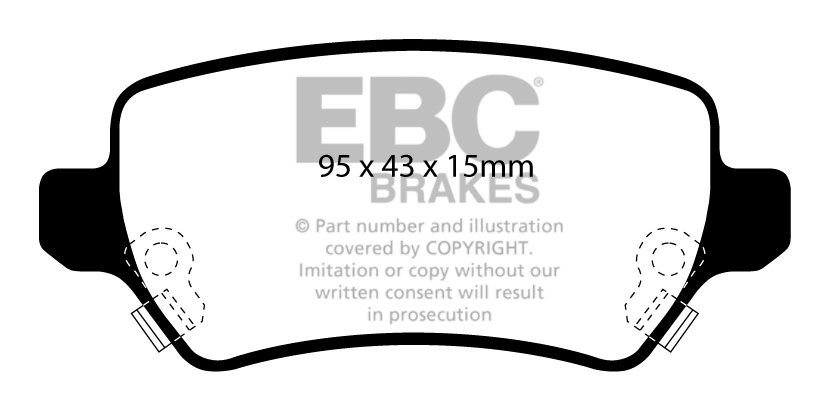 EBC Brakes OPEL Combo (Astra) 1.3 TD 2004-.. Remblokken achterzi