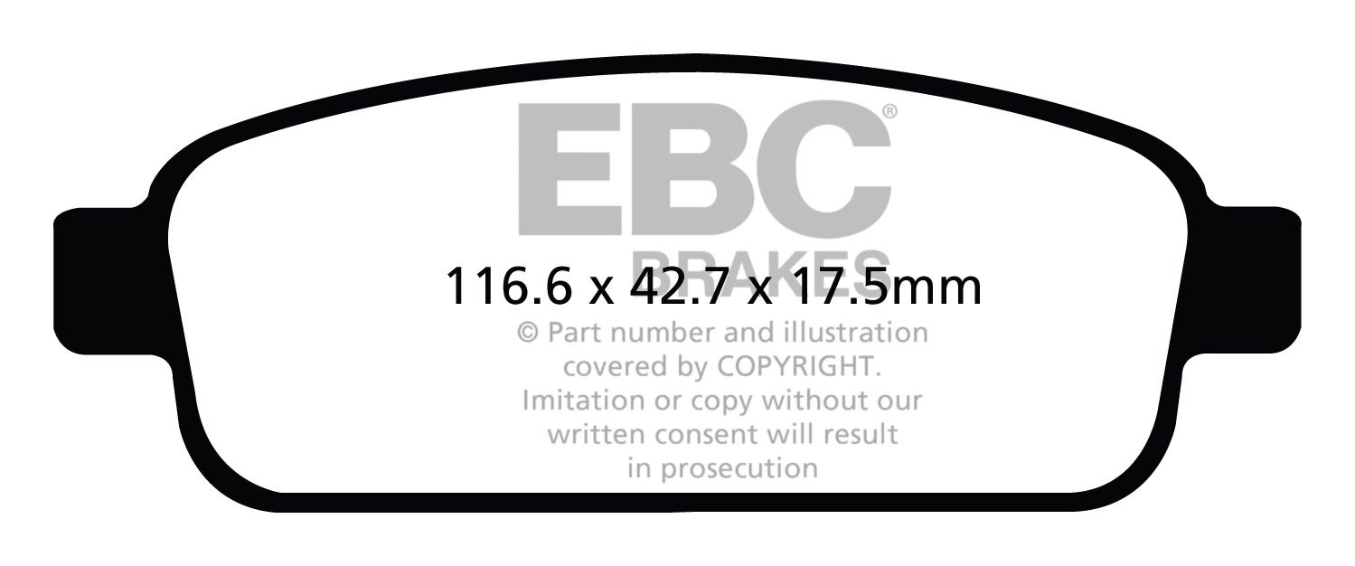 EBC Brakes OPEL Astra J 1.3 TD 2009-.. Remblokken achterzijde
