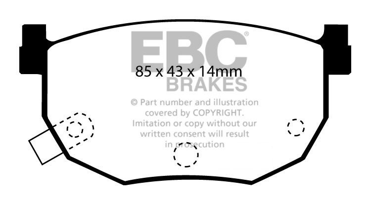 EBC Brakes HYUNDAI Coupe 1.6 97-2001 Remblokken achterzijde gree