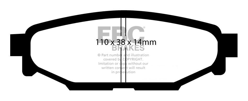 EBC Brakes SUBARU Impreza 2.5 Turbo WRX 2007-.. Remblokken achte